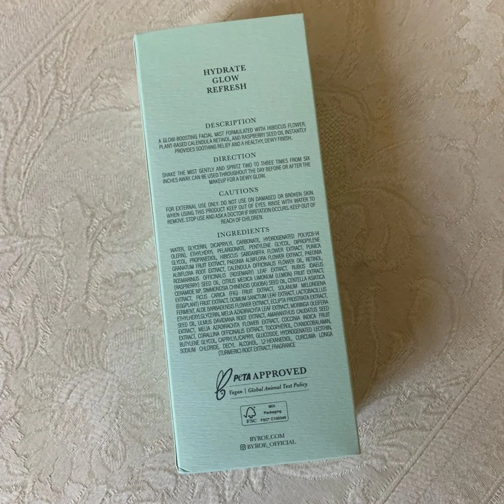 Byroe Hibiscus Tea Face Glow Mist Spray BNIB